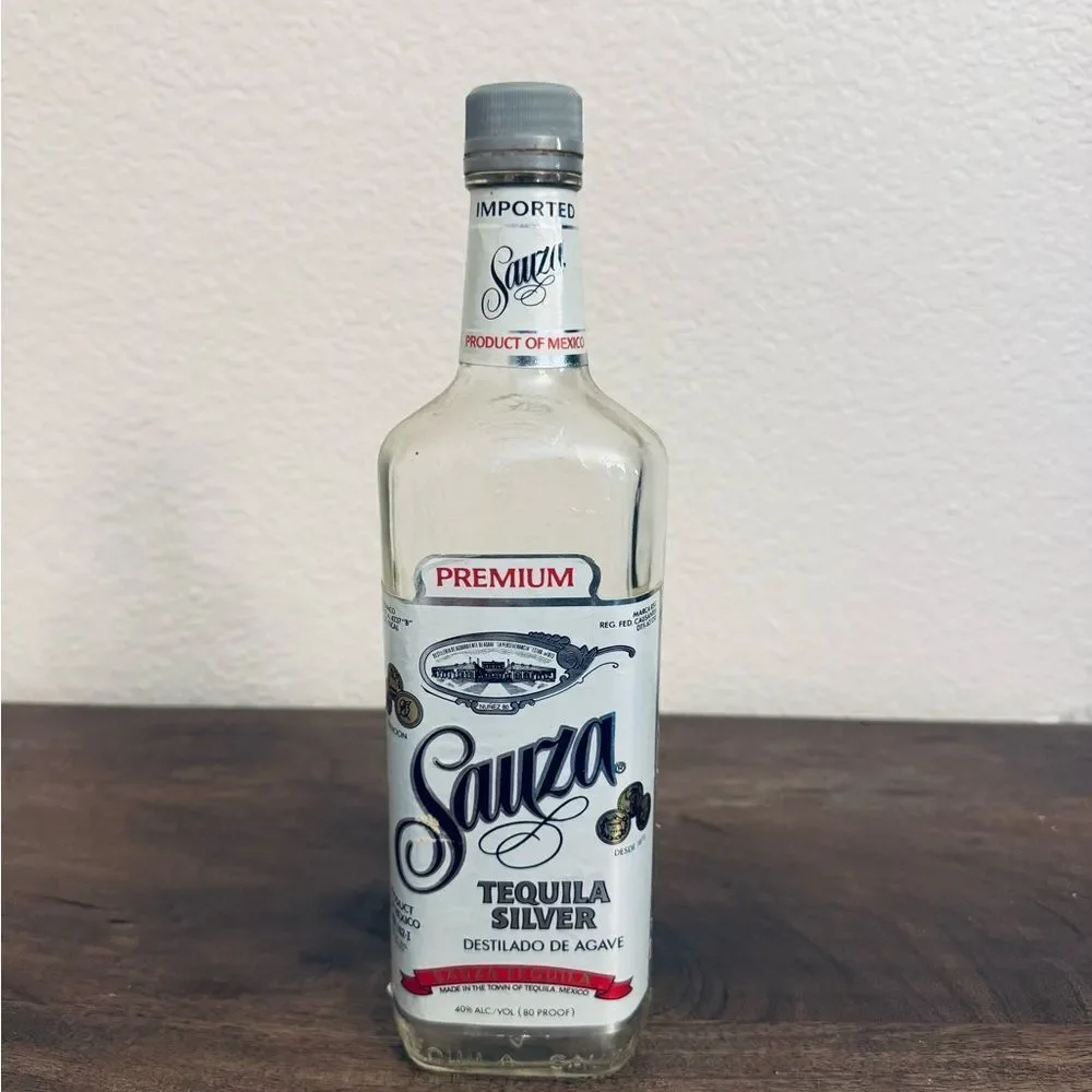 Vintage Sauza Silver Tequila Empty Bottle